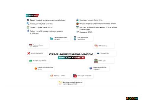 Эксклюзивная франшиза пункта выдачи IGRAR без роялти